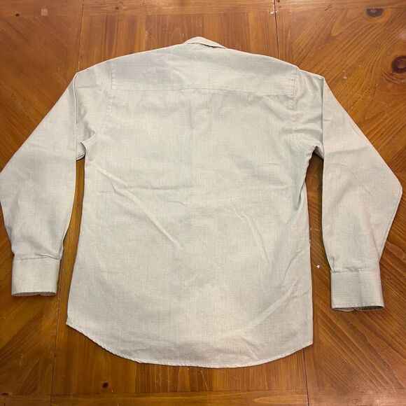 Lexus Khaki Color Collared Button Up Long Sleeve Shirt Mens Large - Picture 6 of 9